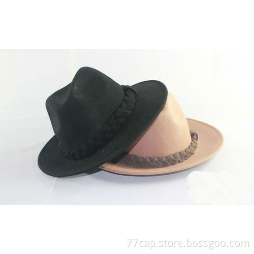 wide brim homburg 100% wool felt Fedora /flannel Hat